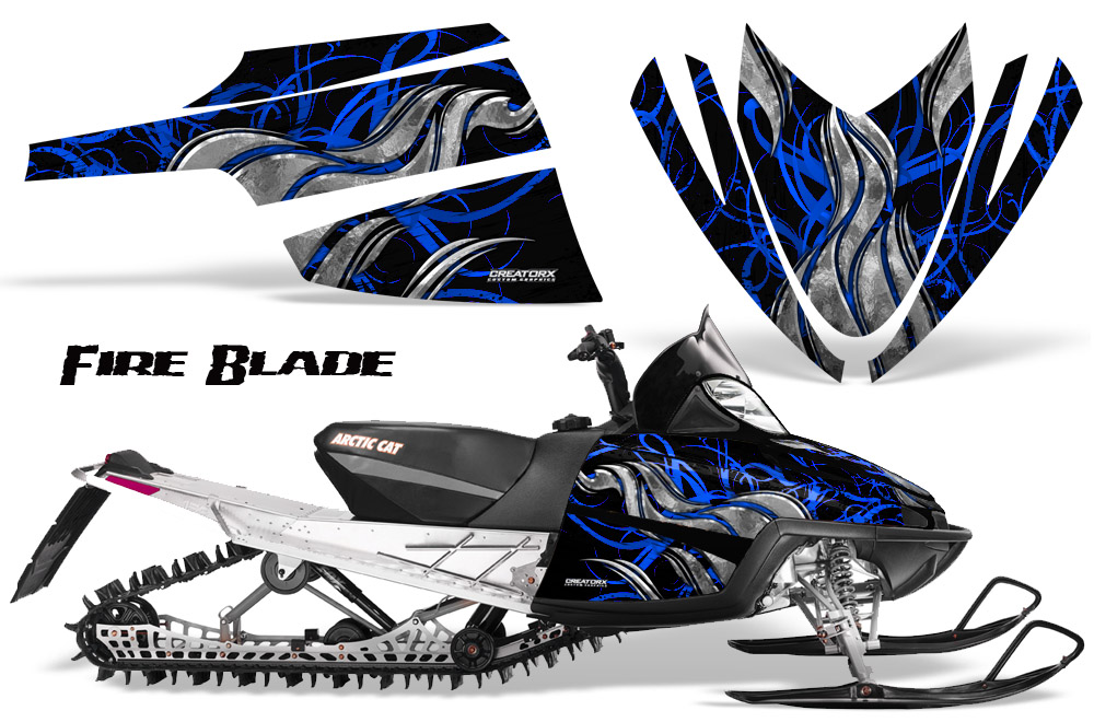 Arctic Cat M Series CrossFire Graphics Kit Fire Blade Blue Black